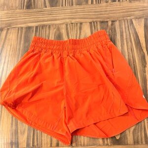 lululemon athletica Bright Orange Athletic Shorts